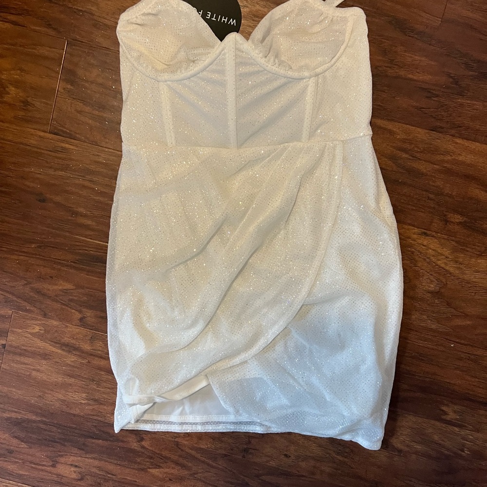 White Mini Sequin dress